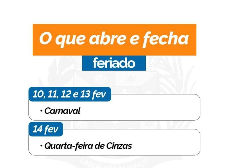 Funcionamento Dos Serviços Públicos Durante O Carnaval Prefeitura De