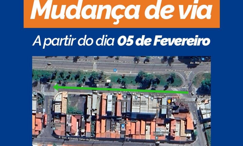 Mudanças no Trânsito - Rua Marechal Rondon em Salto se Torna Via Única a Partir de 5 de Fevereiro