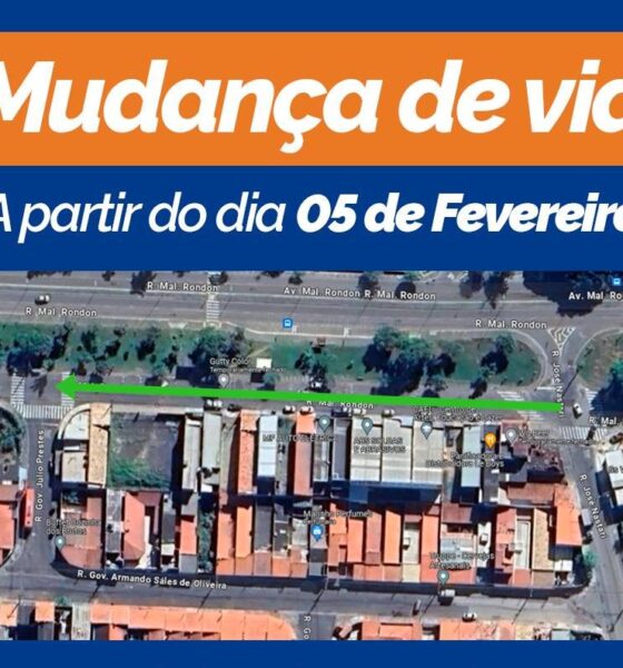 Mudanças no Trânsito - Rua Marechal Rondon em Salto se Torna Via Única a Partir de 5 de Fevereiro