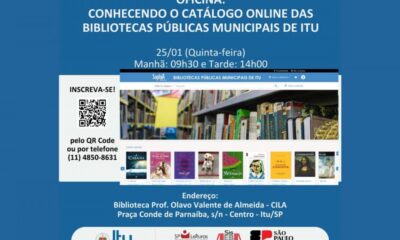 Oficina Educativa Sobre o Catálogo Online das Bibliotecas de Itu