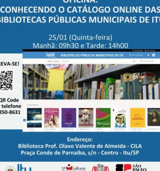 Oficina Educativa Sobre o Catálogo Online das Bibliotecas de Itu