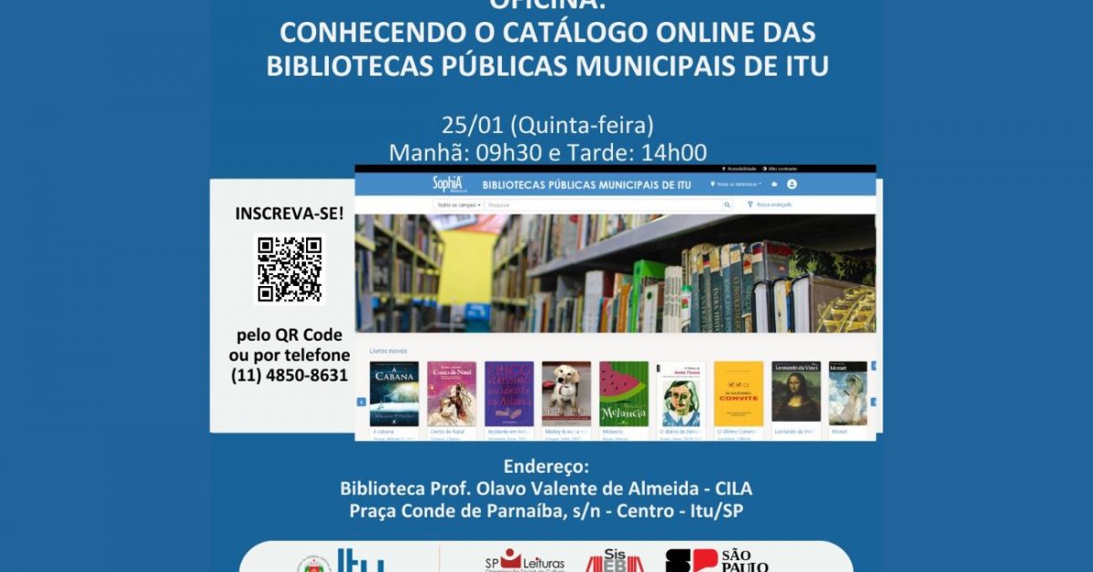Oficina Educativa Sobre o Catálogo Online das Bibliotecas de Itu