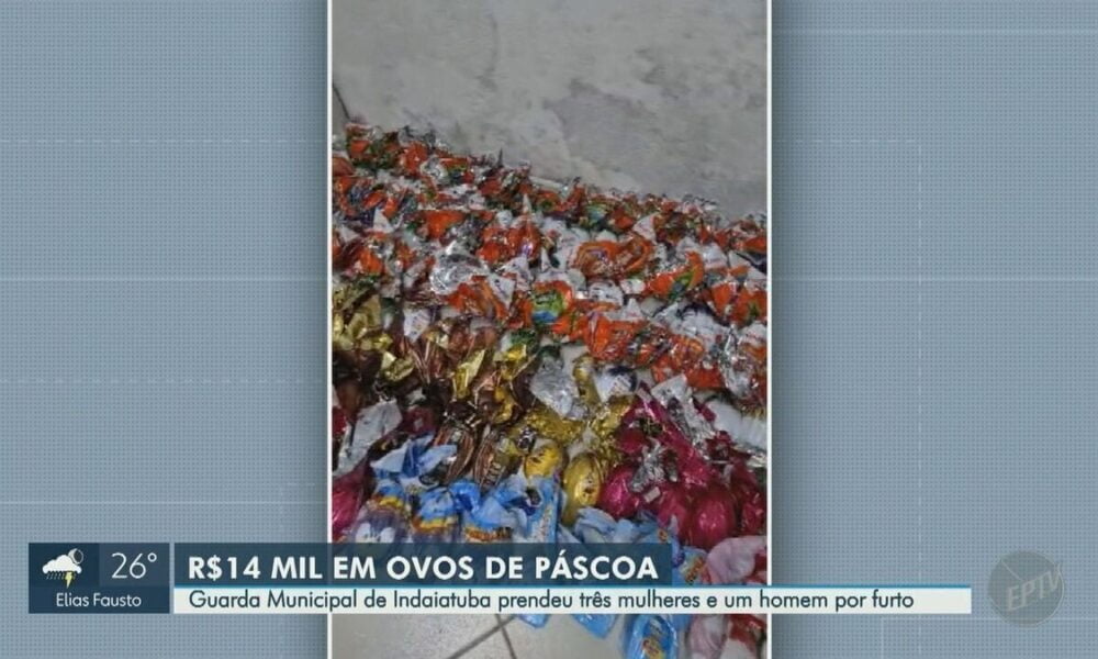 A Operação Páscoa - Apreensão de R$14 mil em chocolates roubados