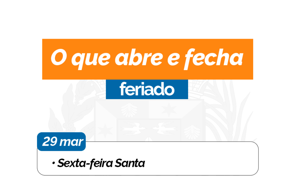 Como os serviços públicos irão operar no feriado de 29 de março na cidade de Salto