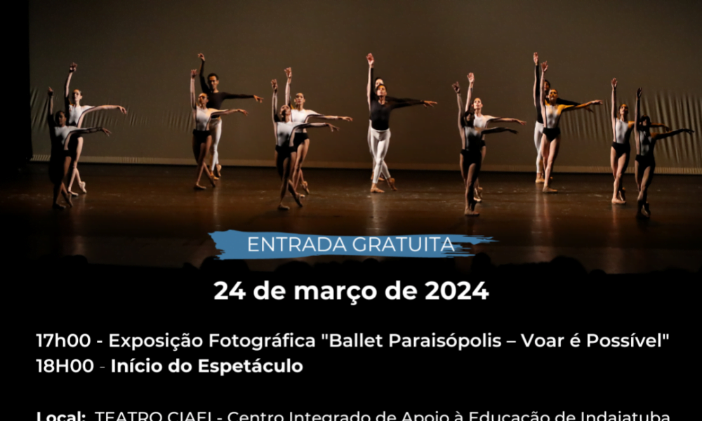 Companhia de Dança Ballet Paraisópolis encanta no dia 24 de março no Ciaei