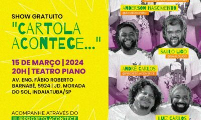 Projeto Acontece apresenta concerto em tributo ao cantor-compositor Cartola em 15 de março