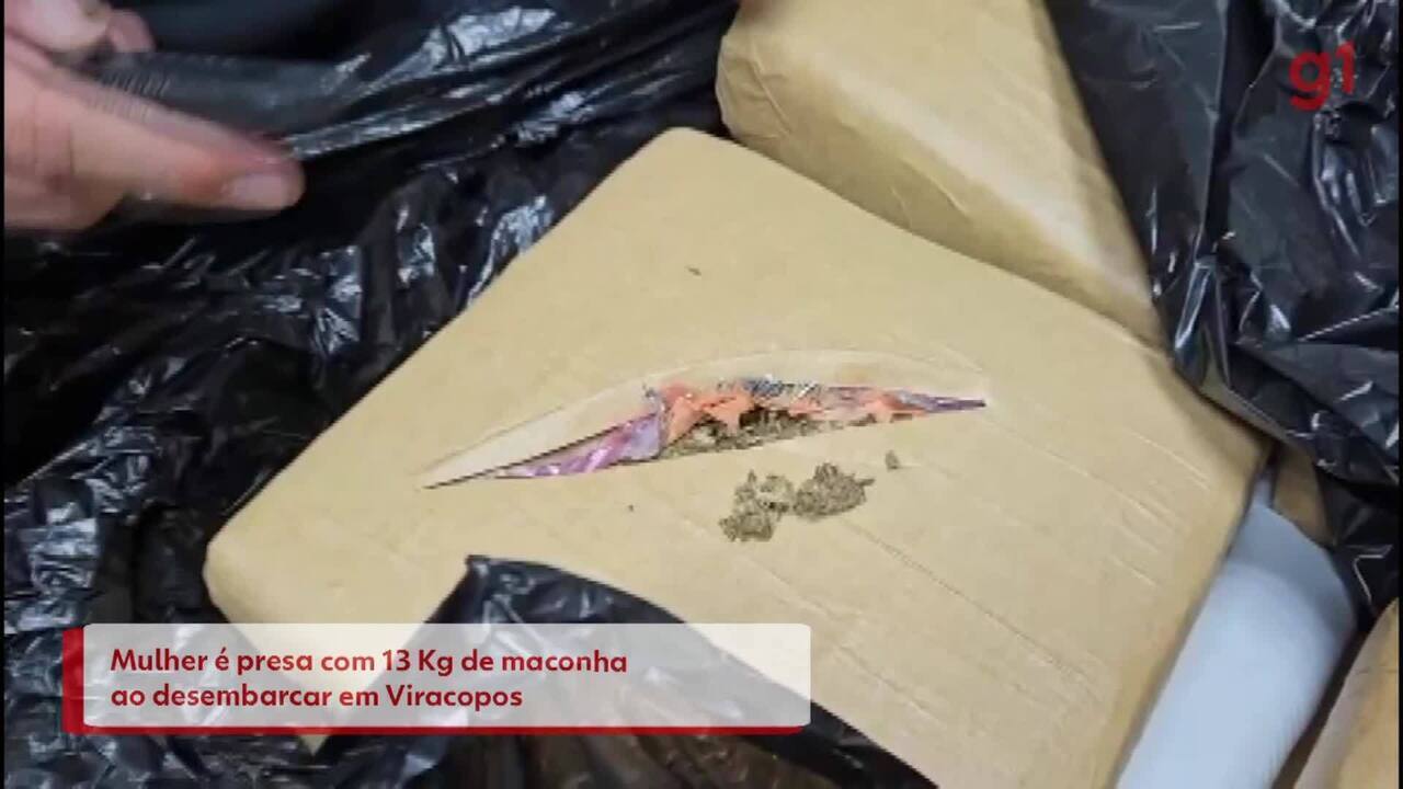 Detenção no Aeroporto de Viracopos - Mulher é Capturada com 13 kg de Maconha