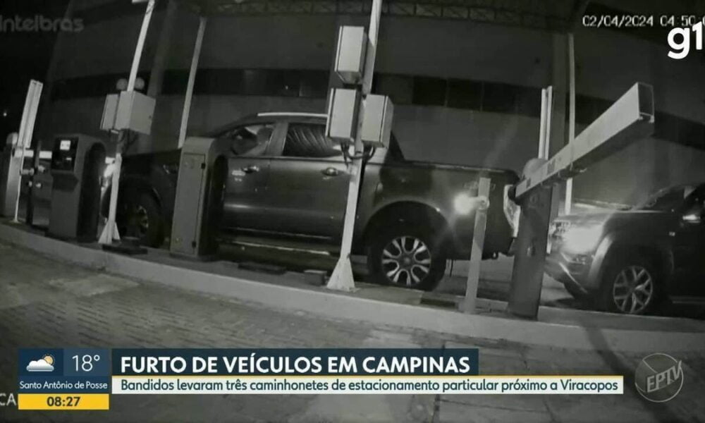 Furto de Caminhonetes em Estacionamento de Centro Empresarial em Viracopos