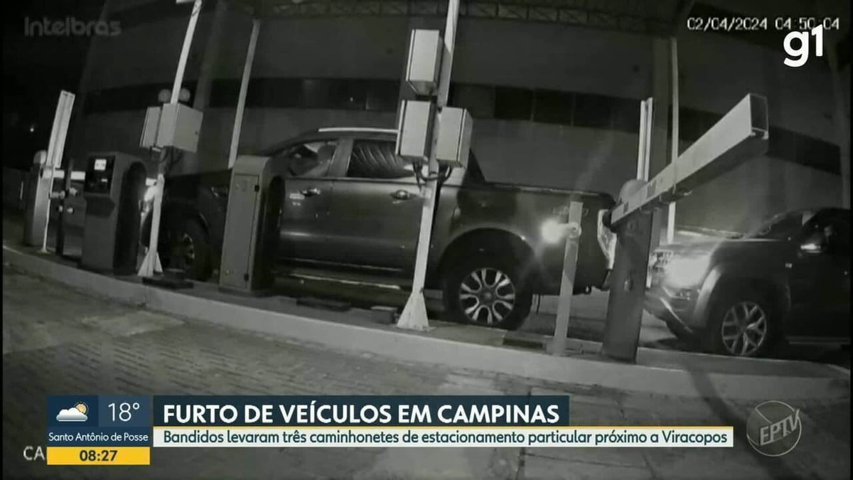 Furto de Caminhonetes em Estacionamento de Centro Empresarial em Viracopos