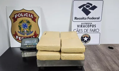 Mulher é detida em Viracopos carregando 13 kg de cannabis na bagagem