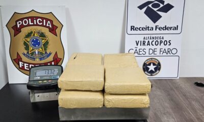 Prisão em Viracopos - Mulher detida com 13kg de maconha