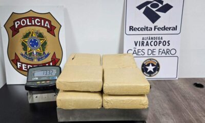 Prisão em Viracopos - Mulher é detida com 13kg de maconha na bagagem