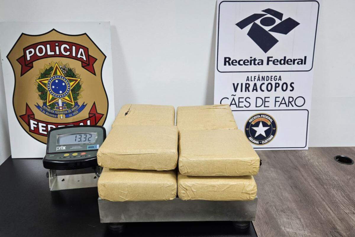 Prisão em Viracopos - Mulher é detida com 13kg de maconha na bagagem