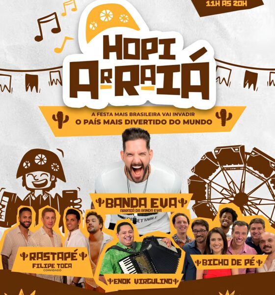 Junho no Hopi Hari: O Arraial Mais Divertido do Brasil Chega com Forró, Banda Eva e Sabores Juninos 16 Junho no Hopi Hari O Arraial Mais Divertido do Brasil Chega com Forr Banda Eva e Sabores Juninos