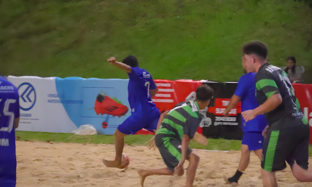 Bola na Areia Emo o no Cora o O Campeonato Municipal de Beach Soccer de Taquara Chega ao Cl max