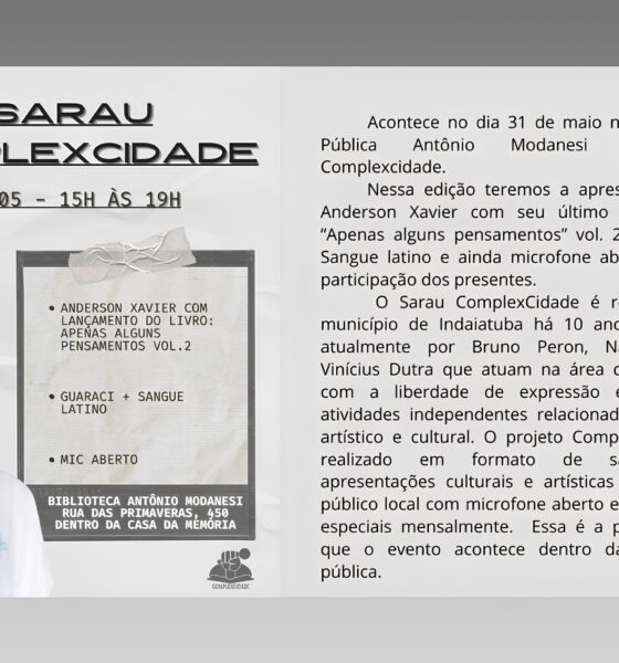 O Encontro de Almas Como o Sarau ComplexCidade Est Transformando Indaiatuba em um Ponto de Cultura e Arte