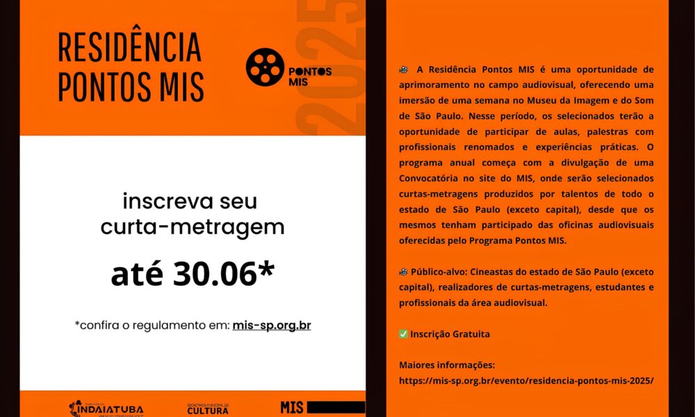 O Futuro do Audiovisual no Brasil Est em Suas M os Como a Resid ncia Pontos MIS 2025 Pode Transformar Sua Carreira