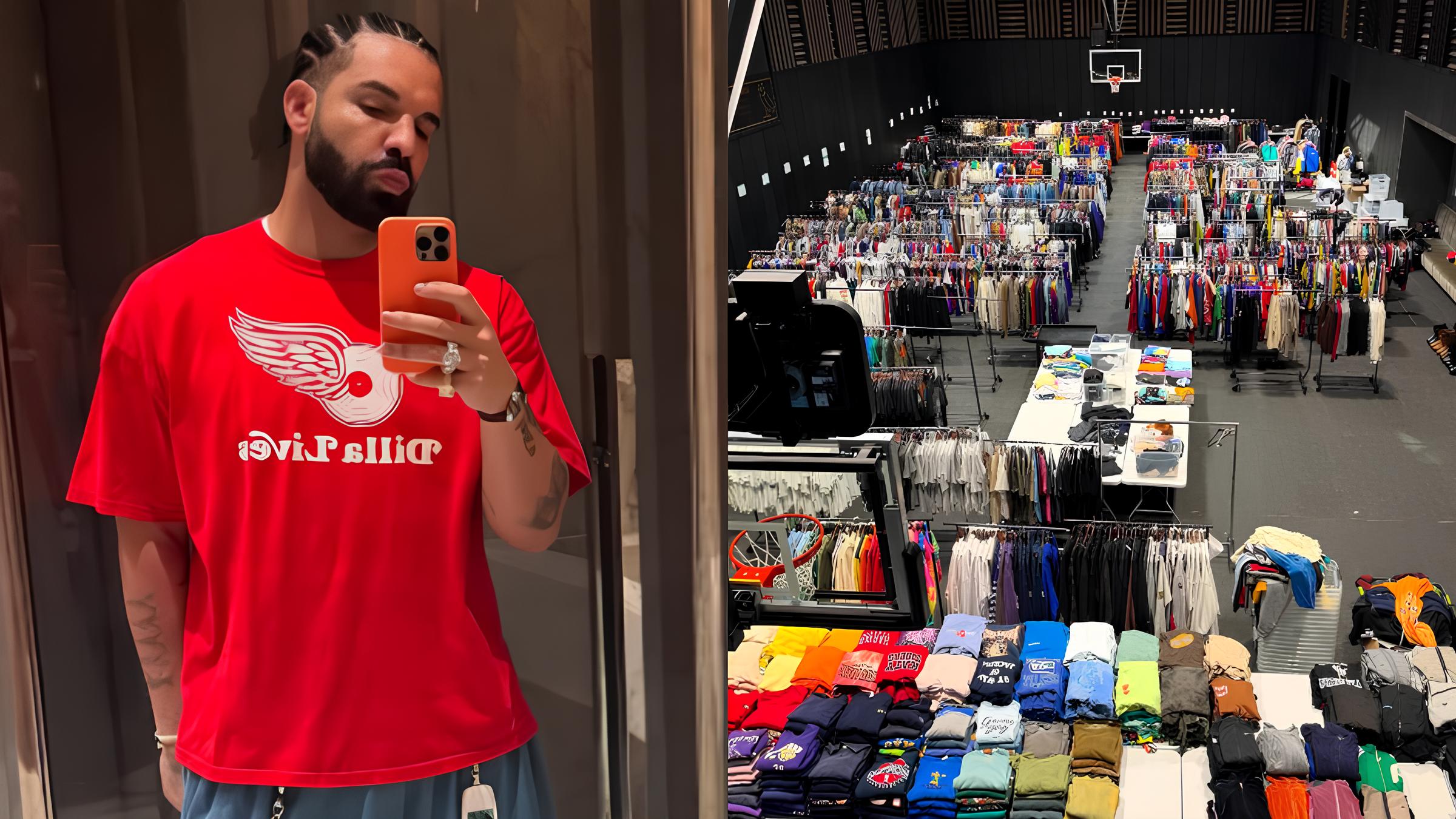 Drake Transforma Quadra de Basquete em Closet Gigante: O Luxo Inusitado que Está Dividindo Opiniões 15