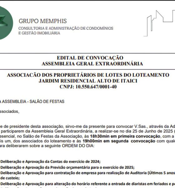 Quem Vai Decidir o Futuro do Alto de Itaici? A Assembleia Que Pode Mudar Tudo 16 Quem Vai Decidir o Futuro do Alto de Itaici A Assembleia Que Pode Mudar Tudo
