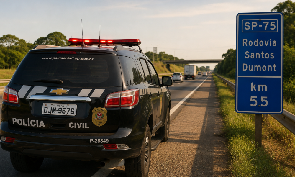 Imagem ilustrativa da Rodovia Santos Dumont SP-75, em referência a acidente registrado em Indaiatuba